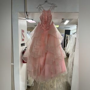 ellie wilde two piece blush ball gown